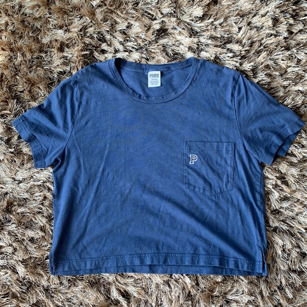 PINK Victoria's Secret Blue Crop Top